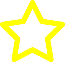 Yellow Outline Star Icon - Star Icon Png Yellow