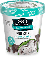 No Sugar Added Mint Chip Coconutmilk Frozen Dessert So - Dairy Free Mint Chocolate Chip Ice Cream Png
