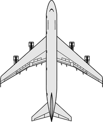 Open - Boeing 747 Top View Png