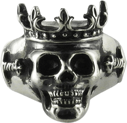 Skull With Kingu0027s Crown And Sword Ring - Skull Png