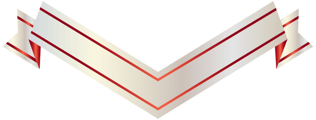 Straight Banner Png - White And Red Banner Ribbon Png