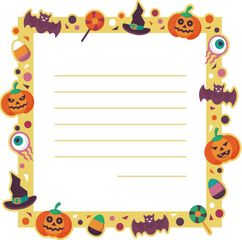 Halloween Message Card Png Download Transparent Border