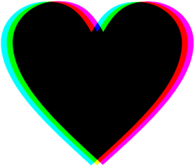 Tumblr Hearts Coracao Icon Png - Transparent Glitch Heart