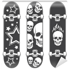 Set Of Skateboard Backgrounds Design Wall Mural U2022 Pixers We Live To Change - Skate Tete De Mort Png