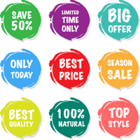 Seasonal Vector Price Sales Sale Tag Cards - Free PNG