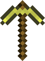 Download Gold Pickaxe - Minecraft Diamond Pickaxe Transparent Png