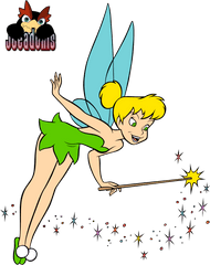 Tinkerbell Vector Jpg Transparent Stock - Tinker Bell And Wand Png