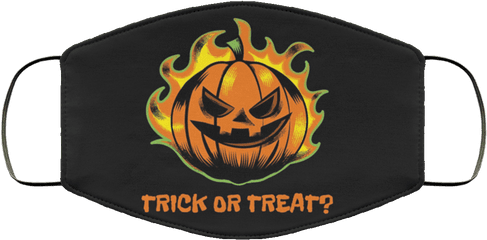 Trick Or Treat Halloween Pumpkin Face Mask - Halloween Design For T Shirt Png