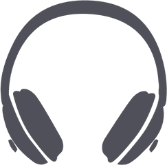 Headphones Png Icon - Music Icon Grey Png