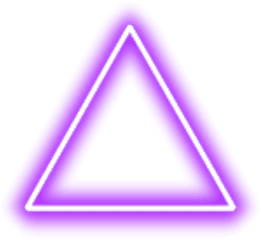 Purple - Neon Triangle Transparent Png