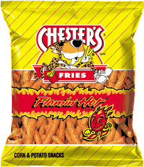 Fries Flamin Hot Corn Potato Snacks - Chester Fries Flamin Hot Png