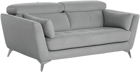 Get Luxury Celeste Two Seater Sofa In Grey Script Online - Grey Couch Transparent Background Png