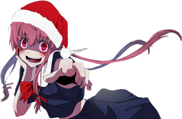 Download U201c Transparent Yuno Gasai Santa Hat Source - Pink Yuno Mirai Nikki Png