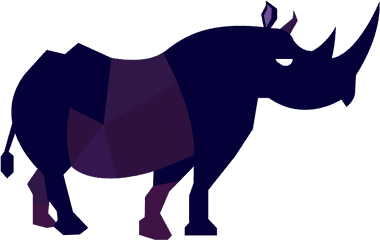 Bull Rhino - Black Rhino Cartoon Png