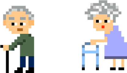 Old People Pixel Art Maker - Pixel Art People Png
