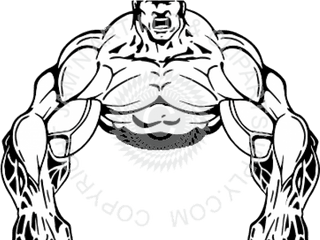 Download Bodybuilding Clipart Muscle - Cartoon Muscle Man Png