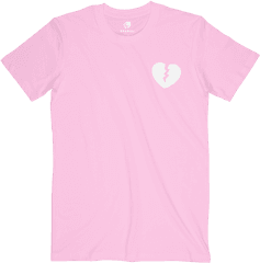Broken Heart Light Pink T Shirt - Supreme Christmas Eat Me Tee Png