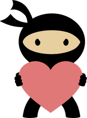 Download Ninja In Love Clipart - Cute Ninja Clipart Png