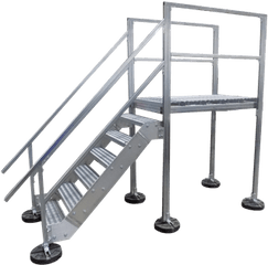 Rooftop Stair Access Platform Unistrut Service Co - Roof Top Stair Design Png