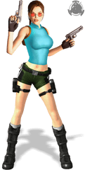 Download Lara Croft Tomb Raider With Guns Png Image For Free - Lara Croft Smash Bros Ultimate