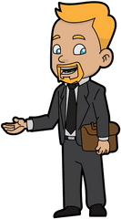 Cartoon Businessman Vector Png - Old Businessman Cartoon Png