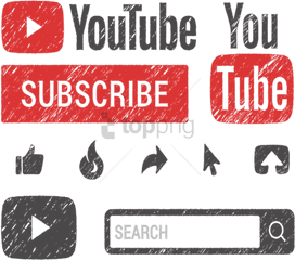 Free Png Download Rank In Youtube - Youtube Like And Subscribe Png