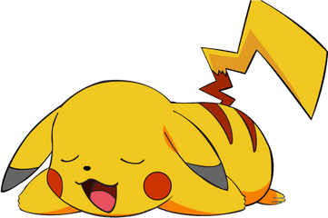 Pokemon Clip Art - Pikachu Laying Down Png Download Full Waking Up Gif Transparent