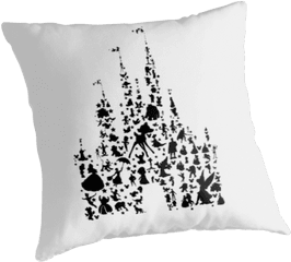 Download Character Castle Silhouette By - Black And White Disney Characters Png