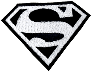 White Superman Embroidered Patch - Super Girl Coloring Pages For Kids Png
