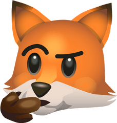 Download A Fox Thinking Emoji - Cartoon Png Image With No Thinking Fox