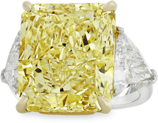 Download Hd Fancy Yellow Diamond Ring - Yellow Diamond Ring Png