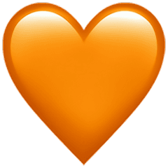 Orange Heart Emoji - Iphone Orange Heart Emoji Orange Heart Emoji Png