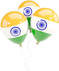 Balloon With Indian Flag - Indian Flag Balloon Png