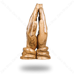 Praying Hands - Olive Wood 6 Inch Made In Bethlehem Praying Hands Png Sculpture