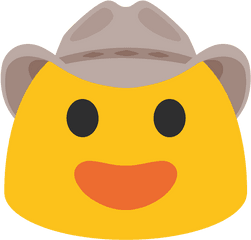 Cowboy Hat Face Emoji Clipart - Tctully Profile Png