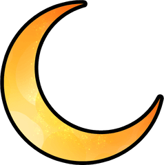 Orange Crescent Png Moon Transparent