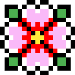 Download Hd Tropical Flower - Simple Flower Pixel Art Simple Flower Pixel Art Png