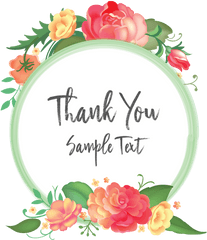 Download Free Png Thank You Floral Flowers Wreaths - Png Transparent Background Png Image Thank You Png