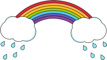 Rain Cloud Clipart - Rain Rainbow Clipart Png