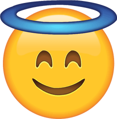 Smiling Face With Halo - Smiling Face With Halo Emoji Png