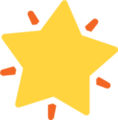 Glowing Star Emoji For Facebook Email - Clip Art Png