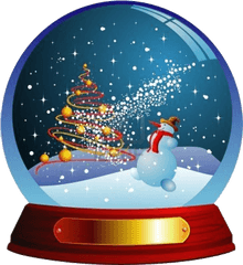 Christmas Snow Ball - Christmas Tree With Presents Png