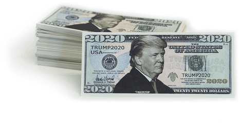 100 Bills - Trump 2020 Dollar Bills Png