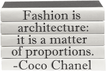 5 Vol Fashion Is Architecture Coco Chanel Quote Black Covers 95 Wide Approx 625 Tall - Number Png