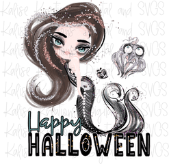 Happy Halloween Mermaid Png - Illustration