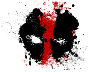 Graphic Art Paint Design Deadpool - Deadpool Logo White Background Png