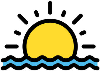 Sunset Icon Of Colored Outline Style - Sunset Icon Png Free