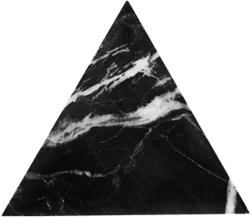 Kiwano Black Marble Triangle Coasters Set Of 4 - Black Marble Triangle Png