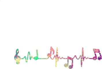 Ftestickers Musicnotes Cute Girly - Colorful Music Notes Png