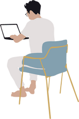 Man Working - Man Working On Laptop Vector Png